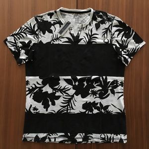 INC International Concepts Tropical Print V Neck